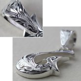 ハワイアンジュエリー ネックレス フィッシュフック モアナ ネックレス 刻印 無料 誕生石入れ可 ボリューム 厚み シンプル シルバー925 ギフトラッピング可能 チェーン 長さ選べる プレゼント ハロウィン 【品番：CG-SP2960】