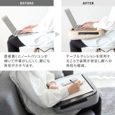 テーブルクッション マウストレー付 サイドテーブル プラコ テレワーク 在宅勤務 膝上テーブル CN-80T ひざ上テーブル クッション付テーブル ラップトップテーブル 持ち運びテーブル テーブル ナイトテーブル ミニ