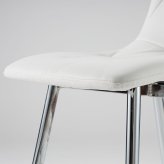 ダイニングチェア 白 デスクチェア おしゃれ 疲れにくい 椅子 工具不要 簡単組立 パソコンチェア PUレザー 汚れに強い ホワイト コンパクト スチール脚 北欧 モダン 韓国インテリア 一人暮らし テレワーク かわいい ダイニングチェア ラシアス