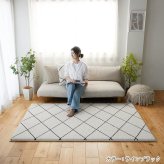 モロッカンラグ 洗える 130×190cm 190×190cm 190×240cm くすみカラー 北欧 おしゃれ かわいい 滑り止め付き オールシーズン ホットカーペット 床暖房