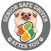 カーサイン 高齢者マーク SENIOR SAFE DRIVER ペキニーズ マグネット 強力 直径13cm 肉球 日本製 車 ステッカー
