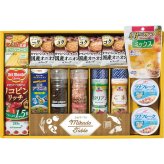ミカドテーブル [26-2880-025] MKT-50 日清 アマニ油 オニオンスープ ツナ コーン トマトケチャップ ドレッシング ピンク岩塩 ブラックペッパー 調味料 セット お返し 内祝い お祝い お歳暮 お中元