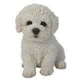 置物 woobia ウービア 犬 ビション お座りビションフリーゼ 小 幅15cm 白 白い犬 リアル 本物そっくり イギリス生まれ 職人手彩色 縁起物 戌年 玄関 インテリア 新築祝い 引っ越し祝い 開店祝い 出産祝い 誕生日 お祝い ギフト プレゼント 犬好き ビションフリーゼ好き