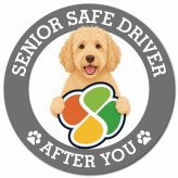 カーサイン 高齢者マーク SENIOR SAFE DRIVER ラブラドゥードル マグネット 強力 直径13cm 肉球 日本製 車 ステッカー
