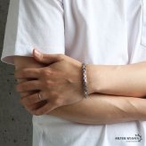 ステンレス 珍しい形状 チェーンブレスレット メンズブレスレット ゴールド シルバー スクエア シンプル 重厚感 存在感 メタル 男性 金属アレルギー対応