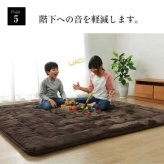 ラグ 撥水 厚手 こたつ敷き布団 長方形 あったか仕様6層タイプ 約90×190cm