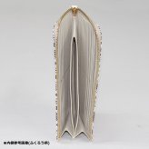 【お種銭付】【 浅草文庫 】 L字ファスナー 長財布 花菱 はなびし 柄 スリム 財布 サイフ 友禅染 浅草 文庫革 江戸小紋 送料無料 レザー 牛革 レディース ギフト プレゼント 大容量