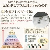 【燕三条製】セカンドピアス チタン つけっぱなし 純チタン 丸玉 4mm 天然石 全品1個ずつバラ売り 医療用 おすすめ かわいい シンプル 小さめ ミニ 極小 人気 メンズ レディース プレゼント