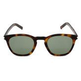 サンローラン Saint Laurent サングラス グローバルフィット UVカット ウェリントン アイウェア SL 28 SLIM-003 メンズ レディース ユニセックス ハバナ+グリーン 国内正規品