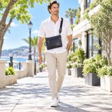 LANBINenBlue ランバンオンブルー サコッシュ クレンズ 斜め掛け ショルダーバッグ 普段使い 使いやすい シンプル メンズ ギフト プレゼント ブラック 502111
