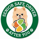カーサイン 高齢者マーク SENIOR SAFE DRIVER ポメチワ マグネット 強力 直径13cm 肉球 日本製 車 ステッカー