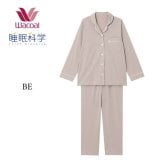 ワコール ナイトウェア 睡眠科学 天綿 パジャマ YDX503 M・L ロング袖ロング丈パンツ 綿100％