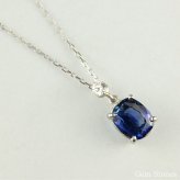  ブルーサファイア 　１．０４６ct 　ダイヤモンド　ネックレス 　ペンダント プラチナネックレス Pt900　ネックレス レディース 一粒ネックレス  誕生石 シンプル Drops