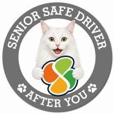 カーサイン 高齢者マーク SENIOR SAFE DRIVER ターキッシュアンゴラ マグネット 強力 直径13cm 肉球 日本製 車 ステッカー