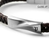 ポリス ブレスレット メンズ ブランド POLICE CONTORTO GB0081705 ブラウン シルバー アクセサリー