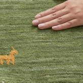 ラグ カーペット ギャベ ギャッベ ギャッペ マット 防炎 インド絨毯 ギャベマット 羊毛 ホワイト インドギャベ 絨毯 高級感 40×40cm 新生活