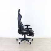 ゲーミングチェア 高さ調節 フットレスト付き グレー・ホワイト・オレンジ W70xD65xH123-133cm座面高44-54cm デスクチェア オフィスチェア パソコンチェア フットレスト グレイ ホワイト オレンジ おしゃれ 新生活