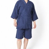 甚平 パジャマ パイル生地　M/L WA-5 ユニセックス メンズ レディース ガウン 岩盤浴 サウナウエア リラックスエア 部屋着 ペア 父の日 母の日 敬老の日 プレゼント