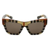 バーバリー BURBERRY サングラス アジアンフィット UVカット アイウェア キャットアイ 0BE4449F 414673 53 メンズ レディース ユニセックス チェックサンド+ダークブラウン 海外正規品