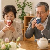 敬老の日 退職 名入れ ペアギフト SXX 波佐見焼 夫婦湯呑 円 MADOKA 赤 青 2点セット 木箱入り / プレゼント ギフト 両親 夫婦 結婚 金婚式 銀婚式 退職 記念 誕生日 長寿 祝い