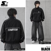 STARTER スターター スタンドブルゾン メンズ レディース sbm-6253トラックジャケット ナイロン タスラン メッシュ裏地 パイピング ワッペン ロゴ 刺繍 ジップアップ オーバーサイズ ストリート ヒップホップ ダンス M L XL 2026FW Karlas