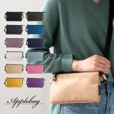 APPLEBAG アップルバッグ お財布ポシェット レディース メンズ スマホショルダー 軽量 多機能 ポケット付き サコッシュ パスポートケース おしゃれ コンパクト プチプラ 母の日 ギフト