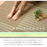 夏ラグ 夏用カーペット い草ラグ カーペット ラグ 6畳 はっ水 『撥水ラスター』 約240×320cm (中:ウレタン8mm）
