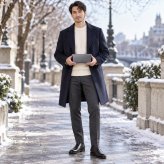 LANVINenBlue ランバンオンブルー ロングウォレット 財布 ウォレット ゼブダ 長財布  メンズ 普段使い 牛革 レザー