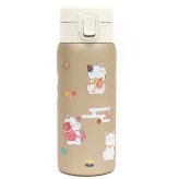 ワンタッチボトル350ml 和柄 841-001 841-002 841-003 841-007 送料無料 水筒 ステンレスボトル ボトル 神奈川沖浪裏 寛政三美人 招き猫 寿司 浮世絵 保冷 保温 日本 日本伝統 ギフト 持ち運び おしゃれ 神奈川沖浪裏