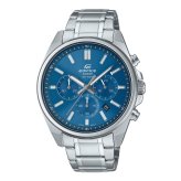 カシオ エディフィス 腕時計 メンズ ブルー シルバー クロノグラフ CASIO EDIFICE 海外モデル 100m防水 43.5mm ステンレス メタル スポーツ 車 モータースポーツ おしゃれ プレゼント ギフト 成人 卒業 入学