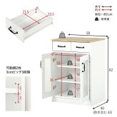 キッチン収納 キッチン 扉収納タイプ 幅58cm キャビネット 作業台 引出し 扉開き コンパクトサイズ キッチン収納 食器 調理器具 キッチン家電 ダイニング おしゃれ キッチンキャビネット RCC-1636 台所収納 キッチンラック 収納棚 薄型収納