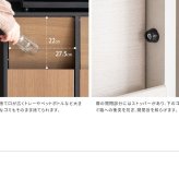 ゴミ箱 ダストボックス 分別 木製 幅60cm 45Ｌ 45リットル プッシュ扉式 キャスター 木目調 ごみ箱 大容量 キッチンペール スリムデザイン シンプル モダン ブラウン木目 ホワイト木目 コンパクト 省スペース 北欧 韓国 おしゃれ 人気