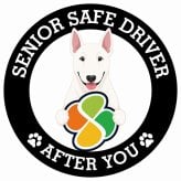 カーサイン 高齢者マーク SENIOR SAFE DRIVER ブルテリア ステッカー シール 直径13cm 肉球 日本製 車