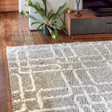 ラグ カーペット ウィルトン ケジャ ラリス 約200×250cm ウィルトン織 幾何学 ベニワレン シャギー 長毛 厚手 エジプト製