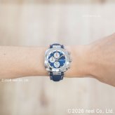 エルブラン HERBELIN ニューポート NEWPORT 42mm 腕時計 メンズ クオーツ クロノグラフ H35664AP25 クッション スクエア HERITAGE 革ベルト ネイビー