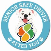 カーサイン 高齢者マーク SENIOR SAFE DRIVER ピットブル マグネット 強力 直径13cm 肉球 日本製 車 ステッカー