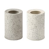 ゴミ箱 5L 東谷 MAR-15 テラゾー柄 トラッシュカン 二重構造 袋が見えない 小さい 小さめ コンパクト 省スペース 石目調 人工大理石風 蓋なし おしゃれ 北欧 韓国インテリア リビング 寝室 オフィス デスク下 一人暮らし ホワイト ライトグレー 新生活