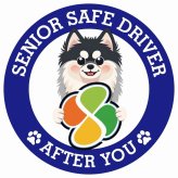 カーサイン 高齢者マーク SENIOR SAFE DRIVER ポンスキー ステッカー シール 直径13cm 肉球 日本製 車