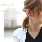 ハワイアンジュエリー フープピアス ピアス イエローゴールド ピアス 外径13mm クロッシングピアス ハイビスカス 透かし バレル 樽 小ぶり ゴールド 揺れる 片耳(1個)購入可 K14イエローゴールド 20G ゲージ BY THE SEA バイザシー プレゼント ハロウィン 【品番：GE212】
