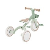 誕生日プレゼント GLOBBER グロッバー ラーニングトライク 3in1 プラスECO 三輪車 手押し棒付き トレーニングバイク キックバイク ペダルなし サドル高さ調整 フリーペダル 工具不要 再生プラスチック SGマーク EN71 体重20kgまで ピスタチオ 男の子 女の子 お祝い ギフト