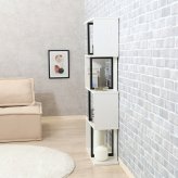 S字ディスプレイラック 4段 オークWH オークホワイト・オーク 2色展開 収納ラック オープンラック シェルフ 整理棚 収納家具 おしゃれ シンプル 新生活 インテリア 不二貿易