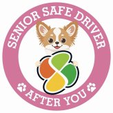 カーサイン 高齢者マーク SENIOR SAFE DRIVER チワズー ステッカー シール 直径13cm 肉球 日本製 車