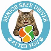 カーサイン 高齢者マーク SENIOR SAFE DRIVER クリリアンボブテイル ステッカー シール 直径13cm 肉球 日本製 車