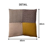 座布団 日本製 国産 和室 洋室 パッチワーク 綿 約60×60cm 和室にも洋室にも合う 日本製綿座布団 ポリエステル 座ぶとん ざぶとん フロアクッション 和室クッション 寝具 寝室用品 インテリア 綿100% 肌触り ブラウン 新生活