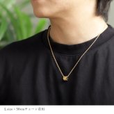 金属アレルギー対応 ネックレス ハワイアンジュエリー 純チタン ゴールドカラー ネックレス 誕生石 カットアウトチューブ Lサイズ チェーン 長さ選べる イオンプレーティング メンズ レディース プレゼント 【品番：CG-TIP402L-Y】