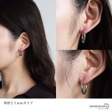 ステンレス 定番 フープピアス 不規則 カット シンプルピアス ゴールド シルバー 幅2.5mm 4サイズ プチプラ メタル 小さめ 細身 幾何学模様 セカンド キラキラ 両耳2点 レディース 女性 イヤリング 金属アレルギー対応