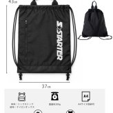 ナップサック STARTER スターター メンズ レディース ナイロンバッグ 軽量 破れにくい 通学 通勤 旅行 ジム スポーツ ロゴ ブランド カジュアル シンプル ユニセックス 中学生 高校生 黒 紺 2026fw karlas