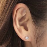 ピアス レディース K18WG ブルートパーズ ローズカット 18金 ホワイトゴールド 天然石 誕生石 アクセサリー ジュエリー シンプル おしゃれ ギフト プレゼント