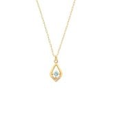 【無料ラッピング】  ヨンドシー 4℃ EAU DOUCE4℃【3月誕生石】K18 イエローゴールド ネックレス ダイヤモンド アクアマリン レディース ブランド 正規品 新品 ギフト プレゼント 人気 おすすめ 誕生日 記念日 クリスマス 送料無料