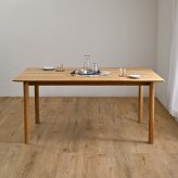 開梱設置無料 ダイニングテーブル 単品 160cm幅 木製 4人用 5人用 6人用 チーク無垢材 角型 コンパクト 机 インテリア おしゃれ ナチュラル 天然木 北欧 カフェ 食卓 モダン 新生活